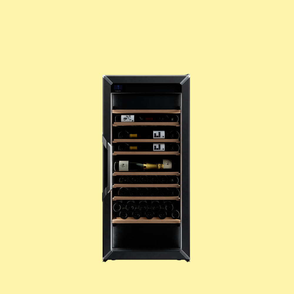 Cantina da vino multiuso - 3 Temperature - Taglia media - Nero - Porta di vetro con cornice