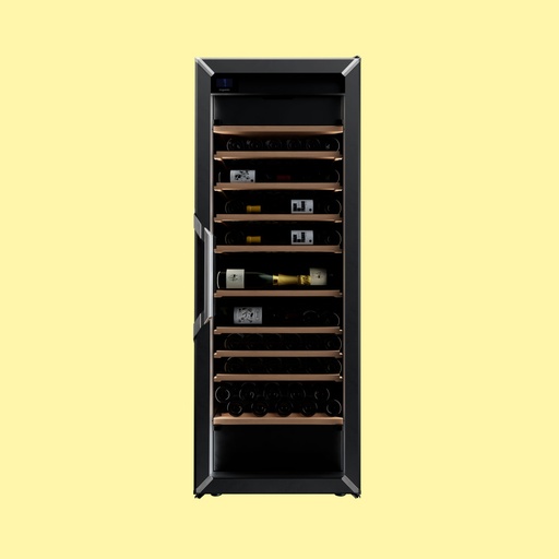 Multi-use wine fridge - 3 Temperatures - Size Large - Black - Glass door with frame